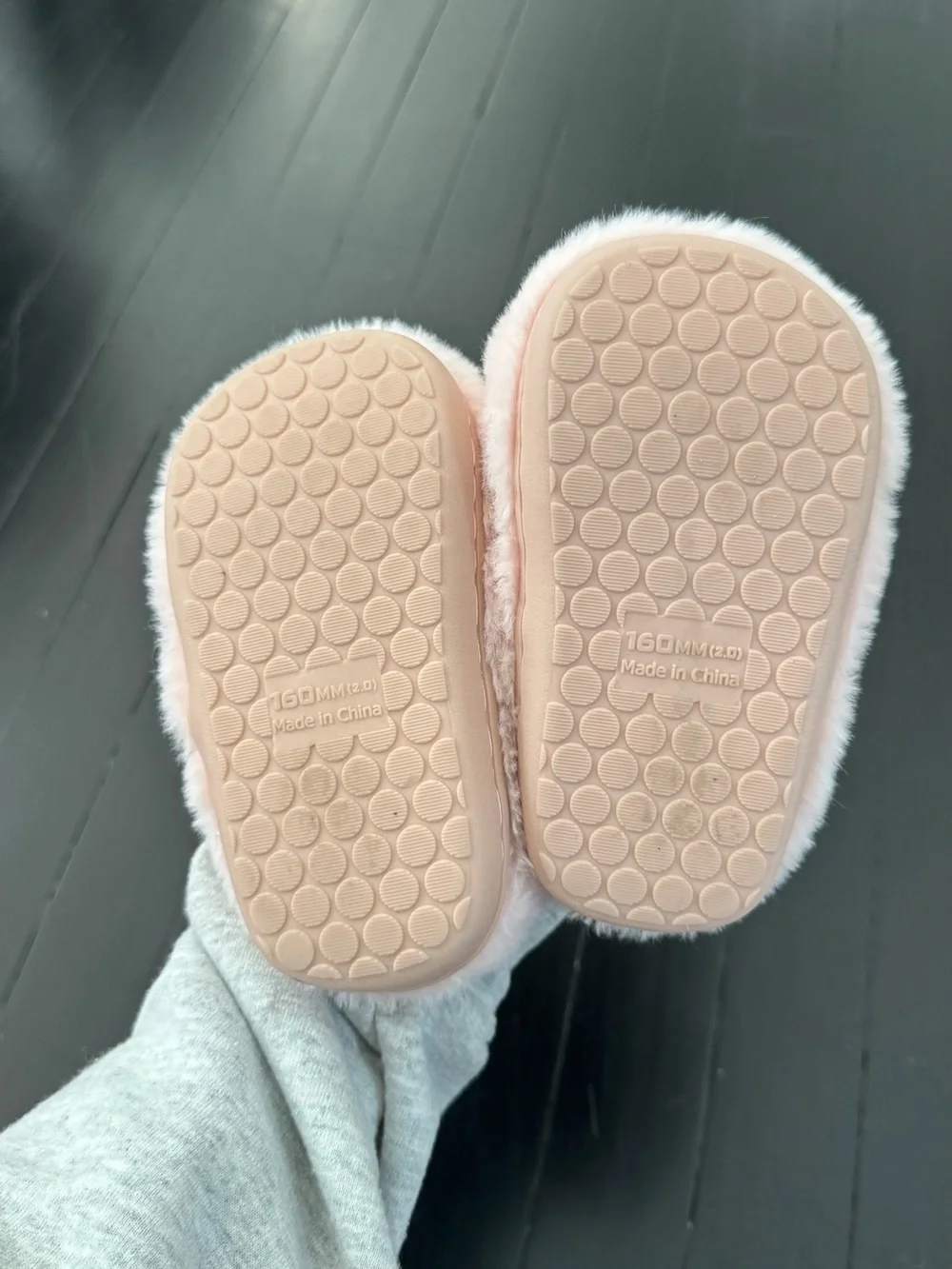 Pink Bunny Ear Plush Slippers with Floral Lining